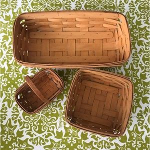 Longaberger Basket Bundle Set of 3